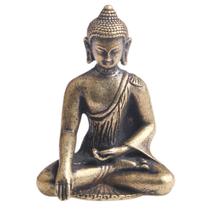 Estátua de Buda em latão antigo de 3,1 cm para meditação pequena