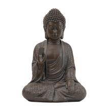 Estátua de Buda em resina marrom Leekung de 18 cm para decoração de casa Estátua de Buda em resina marrom Leekung de 18 cm para decoração de casa