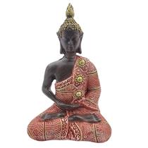 Estátua de Buda, estado de meditação genérico, resina de poliéster de 15 cm