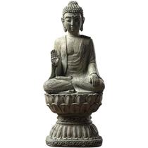 Estátua de Buda, figura vintage de resina de 15 polegadas, Buda sentado
