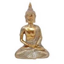 Estátua De Buda Hindu Dourado Resina 12 Cm Altura Mresb86