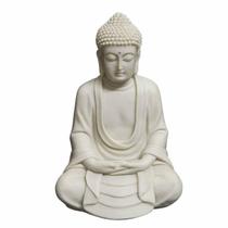Estátua De Buda Mudra Meditação Pó De Mármore 25Cm - Estrela D'Água