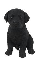 Estátua de cachorrinho de labrador preto Hi-Line Gift Ltd Polyresin
