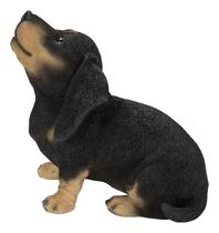 Estátua de cachorrinho Howling Dachshund Hi-Line Gift Ltd Polyresin