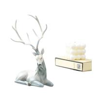Estátua De Cervo De Resina Luxuosa, Figurinha De Rena, Decoração Nórdica Para Casa, Ornamento De Estátua De Cervo De Resina Luxuosa, Figurinha De Rena, Decoração Nórdica Para Casa, Ornamento De