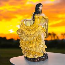 Estátua de CIGANA 26 cm - Artesanal em Resina - Camasi Guimarães