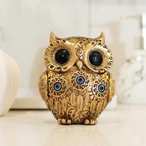 Estátua de coruja para decoração de casa TOHLUCS com detalhes em ouro Evil Eye Estátua de coruja para decoração de casa TOHLUCS com detalhes em ouro Evil Eye