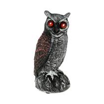 Estátua De Coruja Solar À Prova d'Água Para Jardim Com Som E Luz Assustadores, Coruja Falsa Para