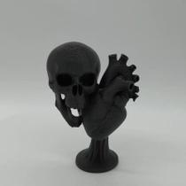 Estátua De Crânio Em Plástico Impressa Em 3D Em Forma De Coração, Modelo De Crânio Humano, Item