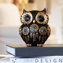 Estátua de decoração de casa TOHLUCS Vintage Black Owl with Evil Eye Estátua de decoração de casa TOHLUCS Vintage Black Owl with Evil Eye