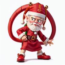 Estátua de decoração de jardim de elfos de Natal em resina de 15 cm de Papai Estátua de decoração de jardim de elfos de Natal em resina de 15 cm de Papai