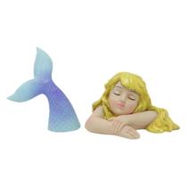 Estátua de decoração de jardim Sleeping Mermaid Resin 8,4-13,2 cm Estátua de decoração de jardim Sleeping Mermaid Resin 8,4-13,2 cm