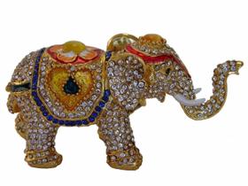 Estátua de Elefante Feng Shui Importada com Pedras 13x5x6 cm Estátua de Elefante Feng Shui Importada com Pedras 13x5x6 cm