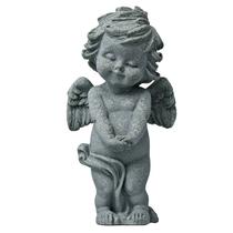 Estátua de escultura Creative Angel em pé de pedra artificial de 11 cm Estátua de escultura Creative Angel em pé de pedra artificial de 11 cm