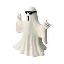 Estátua De Fantasma Em Resina Luminosa, Decoração De Halloween Fofa E Assustadora Com Dedo Do Meio,