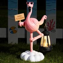 Estátua de Flamingo Solar WDS WONDROUS com LED para Área Externa Estátua de Flamingo Solar WDS WONDROUS com LED para Área Externa