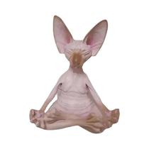 Estátua De Gato Feliz Buda Esfinge, Arte De Meditação E Yoga, Decoração Para Jardim E Casa
