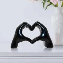 Estátua De Gesto De Amor Dourado Arte Minimalista Ornamentos De Mesa Estante Decoração De Casa - others