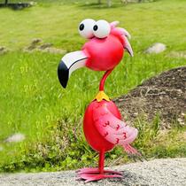 Estátua de Jardim Kircust Flamingo Rosa de Metal 18 x 12 x 33 cm Estátua de Jardim Kircust Flamingo Rosa de Metal 18 x 12 x 33 cm