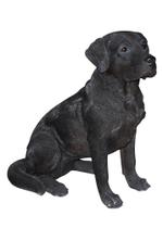 Estatua de perro Hi-Line Gift Ltd 53 cm en poliresina negra