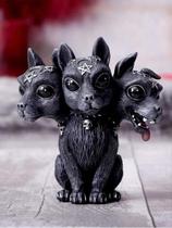 Estátua De Resina Cerberus Preta, Animal Mitológico Decorativo, Mini Presente De Halloween, Estátua De Resina Cerberus Preta, Animal Mitológico Decorativo, Mini Presente De Halloween,