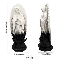 Estátua de resina da Virgem Maria Mexicana, estatueta religiosa de 30,2 cm Estátua de resina da Virgem Maria Mexicana, estatueta religiosa de 30,2 cm