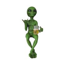 Estátua De Resina De Adultos Alienígenas Bebendo Cerveja, Decoração Divertida E Colecionável Para Estátua De Resina De Adultos Alienígenas Bebendo Cerveja, Decoração Divertida E Colecionável Para