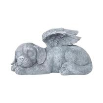 Estátua De Resina De Cão E Gato Anjo, Decoração De Jardim, Escultura De Lápide De Filhote,