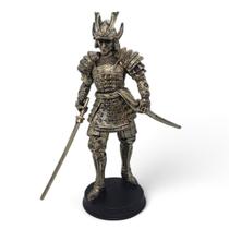Estátua de Resina Samurai Dourado Japonês Guerreiro 23 cm Estátua de Resina Samurai Dourado Japonês Guerreiro 23 cm