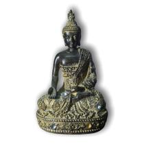 Estátua Decoração Imagem Buda Sentado Brilho Altar Decorativo Estatueta Hindu Meditação 12x8x5