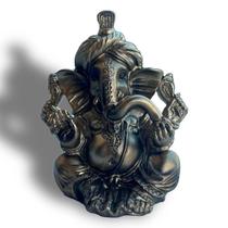 Estátua Decoração Imagem Ganesha Brilho Altar Decorativo Estatueta Hindu Meditação (SRES-B118)