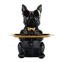 Estátua decorativa de buldogue XYQXYQ multifuncional com armazenamento