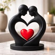 Estatua Decorativa De Minimalista Decoração Casal Amoroso Dia dos Namorados
