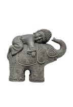 Estatua Decorativa Elefante com Buda Tibetano em Resina Estatua Decorativa Elefante com Buda Tibetano em Resina