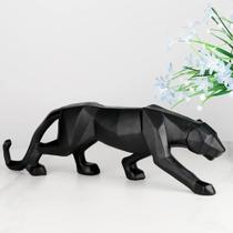 ESTATUA decorativa em resina. Corte 3D. Escultura Pantera Negra / Leopardo