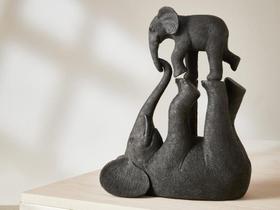 Estátua Decorativa Enfeite Decoração Sala Escritório Elefante Adorno Luxo Mart Estátua Decorativa Enfeite Decoração Sala Escritório Elefante Adorno Luxo Mart