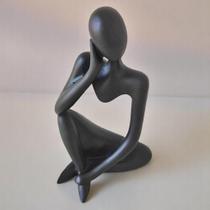 Estátua Decorativa Figura Pensador Enfeite Mesa Sala Rack Estátua Decorativa Figura Pensador Enfeite Mesa Sala Rack