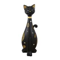 Estátua decorativa gato em resina - Carmella Presentes