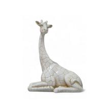 Estátua Decorativa Girafa Savana 31 Cm Gesso Premium Off White VÁRIAS VARIEDADES