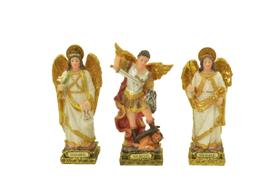 Estátua Decorativa Santo Católico Arcanjos Trio 12,5cm Resina - TASCO/TAIMES