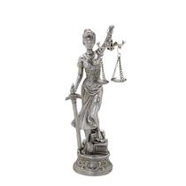 Estátua Deusa Dama Da Justiça Themis Direito Silver