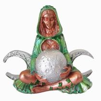 Estátua Deusa Gaia Mãe Terra Triluna Wicca Bronze 13cm - Verde Estátua Deusa Gaia Mãe Terra Triluna Wicca Bronze 13cm - Verde