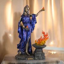 Estátua Deusa Grega Hestia 27cm - Resina Bronze Envelhecido