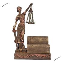 Estátua Direito Deusa Themis Porta Cartão Advocacia Balança
