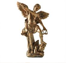 Estátua do Arcanjo Miguel em resina de 29 cm de altura com base Estátua do Arcanjo Miguel em resina de 29 cm de altura com base
