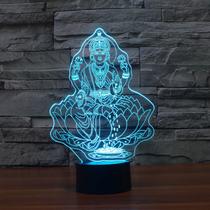 Estátua do Buda Night Light Guanyin 3D USB Creative para crianças