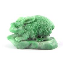 Estátua do Coelho Verde do Zodíaco Chinês Feng Shui Import 8x5x8cm Estátua do Coelho Verde do Zodíaco Chinês Feng Shui Import 8x5x8cm