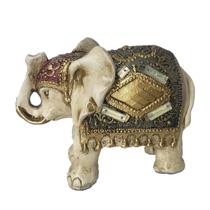 Estátua Elefante Decor Manto Duplo Pedraria 14Cm 75743