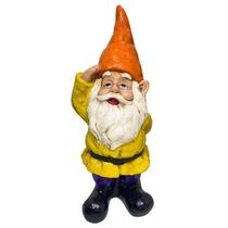 Estatua Enfeite De Quintal Anão Duende Gnomo 32,5 cm Continência Estatua Enfeite De Quintal Anão Duende Gnomo 32,5 cm Continência