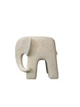 Estátua Enfeite Decorativo Elefante Resina 20cm Branco